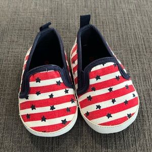 American flag baby shoes